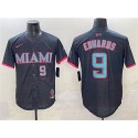 Miami Marlins #9 Xavier Edwards Black 2025 City Connect Limited Stitched Jersey