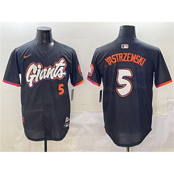 San Francisco Giants #5 Mike Yastrzemski Anthracite 2025 City Connect Limited Stitched Jersey