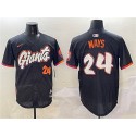San Francisco Giants #24 Willie Mays Anthracite 2025 City Connect Limited Stitched Jersey