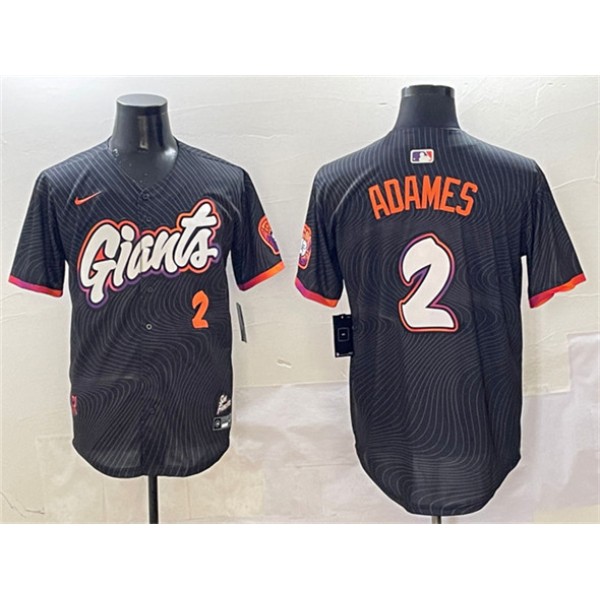 San Francisco Giants #2 Willy Adames Anthracite 2025 City Connect Limited Stitched Jersey