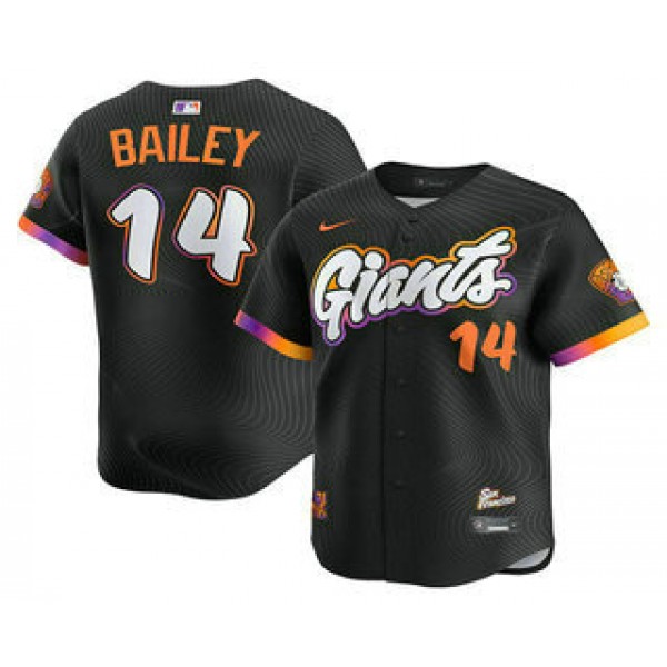San Francisco Giants #14 Patrick Bailey Black 2025 City Connect Limited Stitched Jersey
