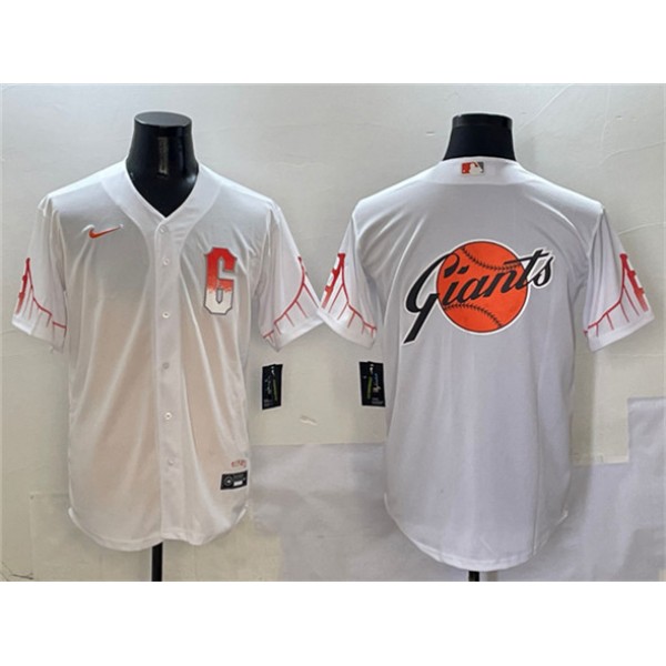 San Francisco Giants Team Big Logo White City Connect Cool Base Stitched Jersey
