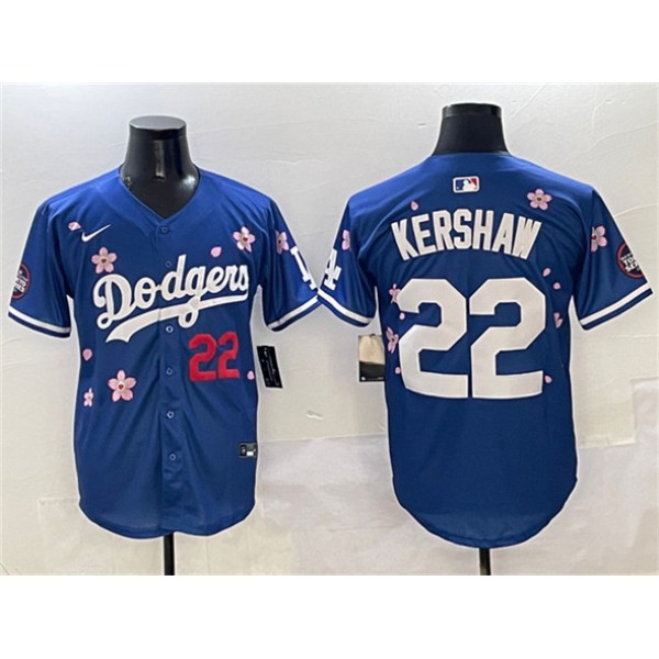 Los Angeles Dodgers #22 Clayton Kershaw Royal 2025 Tokyo Series Limited Stitched Jersey