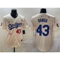 Los Angeles Dodgers #43 Anthony Banda Cream 2025 Tokyo Series Limited Stitched Jersey