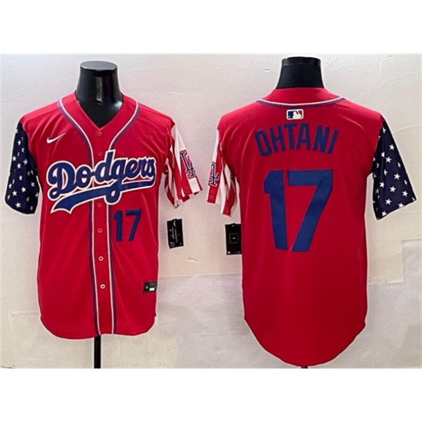 Los Angeles Dodgers #17 Shohei Ohtani Red Limited Stitched Jersey