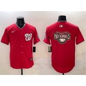 Washington Nationals Team Big Logo Red Limited Stitched Jersey