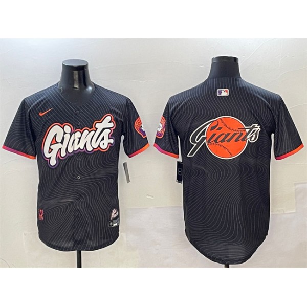 San Francisco Giants Team Big Logo Anthracite 2025 City Connect Limited Stitched Jersey