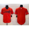 Houston Astros Blank Orange 2025 City Connect With Texas Patch Limited Stitched Jersey