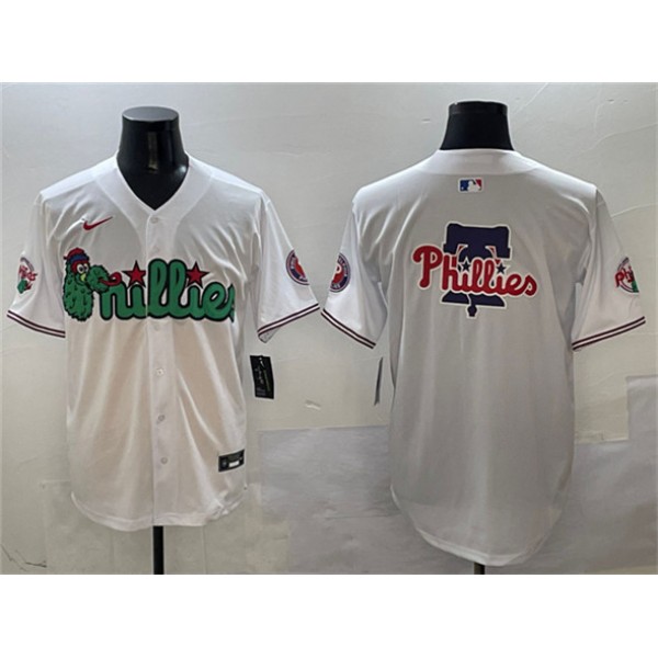 Philadelphia Phillies Team Big Logo White Phanatic Limited Stitched Jersey