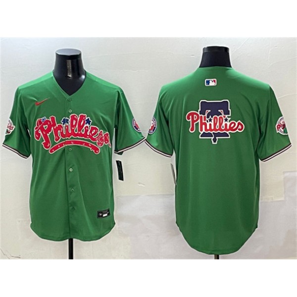 Philadelphia Phillies Team Big Logo Green Phanatic Limited Stitched Jersey