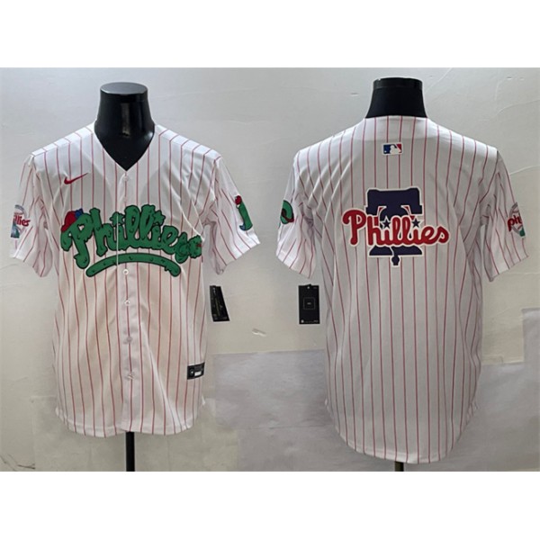 Philadelphia Phillies Team Big Logo White Phanatic Limited Stitched Jersey