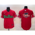 Philadelphia Phillies Team Big Logo Red Phanatic Limited Stitched Jersey