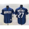 Detroit Tigers #27 Trey Sweeney 2024 Navy City Connect Cool Base Limited Stitched Jersey