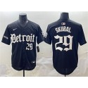 Detroit Tigers #29 Tarik Skubal Black 'Motor Gothic Edition' Vapor Premier Limited Stitched Jersey