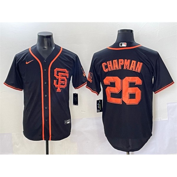 San Francisco Giants #26 Matt Chapman Black Cool Base Stitched Jersey