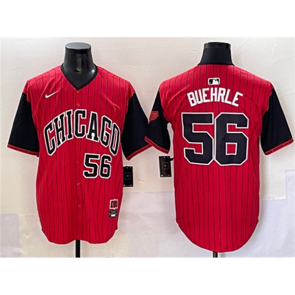 Chicago White Sox #56 Mark Buehrle Red Black 2025 City Connect Limited Stitched Jersey