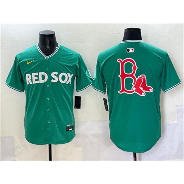 Boston Red Sox Team Big Logo Green 2025 City Connect Limited Stitched Jersey