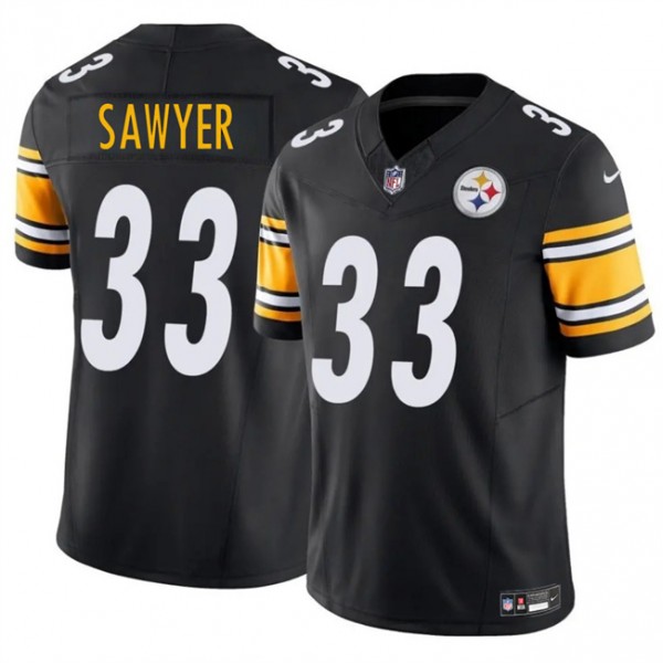Pittsburgh Steelers #33 Jack Sawyer Black 2025 Draft F.U.S.E. Vapor Limited Stitched Jersey