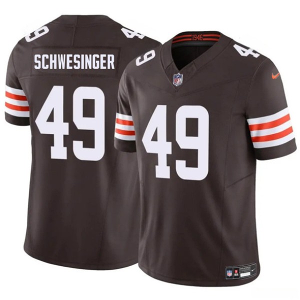 Cleveland Browns #49 Carson Schwesinger Brown 2025 F.U.S.E. Vapor Limited Stitched Jersey