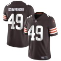 Cleveland Browns #49 Carson Schwesinger Brown 2025 Vapor Limited Stitched Jersey
