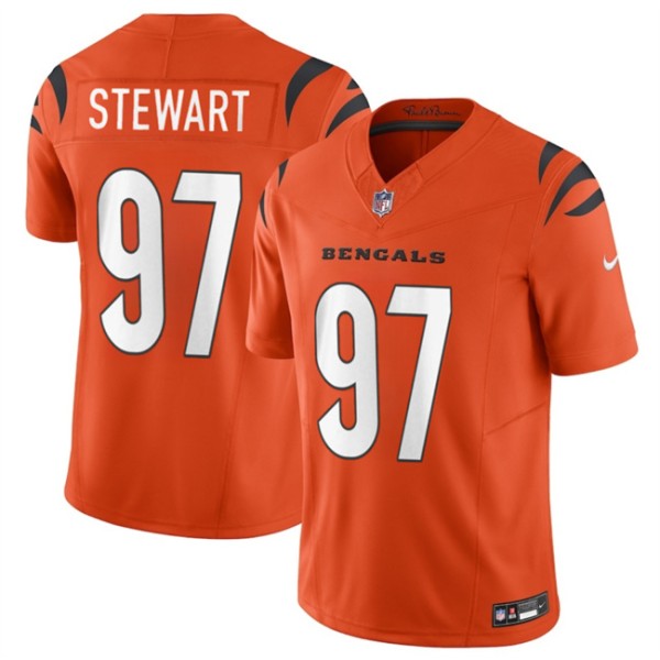 Cincinnati Bengals #97 Shemar Stewart Orange 2025 Draft F.U.S.E. Vapor Untouchable Limited Stitched Jersey