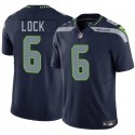 Seattle Seahawks #6 Drew Lock Navy 2025 F.U.S.E. Vapor Limited Stitched Jersey