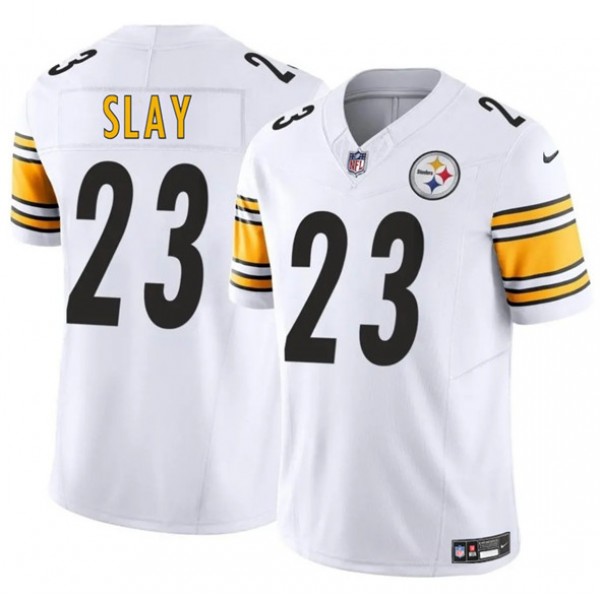 Pittsburgh Steelers #23 Darius Slay Jr. White 2025 F.U.S.E. Vapor Untouchable Limited Stitched Jersey