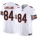 Chicago Bears #84 Colston Lovelandr White 2025 Draft F.U.S.E. Vapor Untouchable Limited Stitched Jersey