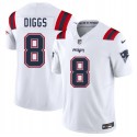 New England Patriots #8 Stefon Diggs White 2025 F.U.S.E. Vapor Limited Stitched Jersey