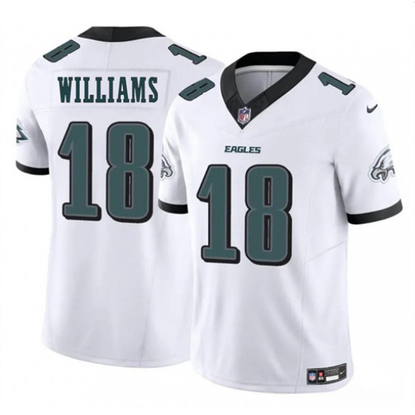 Philadelphia Eagles #18 Avery Williams White 2024 New F.U.S.E. Vapor Untouchable Limited Stitched Jersey