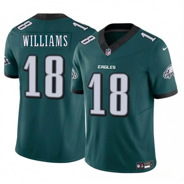 Philadelphia Eagles #18 Avery Williams Green 2024 New F.U.S.E. Vapor Untouchable Limited Stitched Jersey