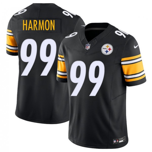 Pittsburgh Steelers #99 Derrick Harmon Black 2025 Draft F.U.S.E. Vapor Limited Stitched Jersey