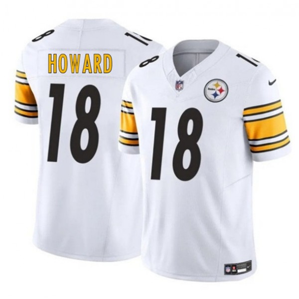 Pittsburgh Steelers #18 Will Howard White 2025 Draft F.U.S.E. Vapor Limited Stitched Jersey