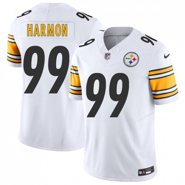 Pittsburgh Steelers #99 Derrick Harmon White 2025 Draft F.U.S.E. Vapor Limited Stitched Jersey