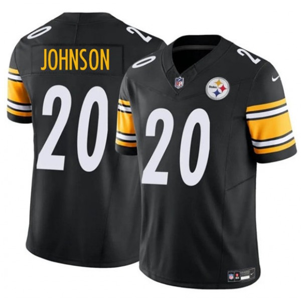 Pittsburgh Steelers #20 Kaleb Johnson Black 2025 Draft F.U.S.E. Vapor Limited Stitched Jersey