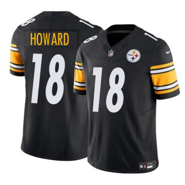 Pittsburgh Steelers #18 Will Howard Black 2025 Draft F.U.S.E. Vapor Limited Stitched Jersey