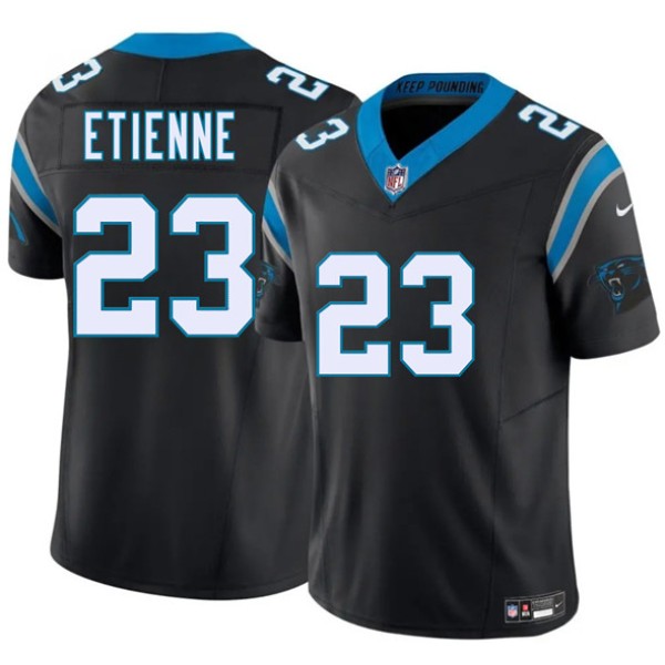 Carolina Panthers #23 Trevor Etienne Black 2025 Draft F.U.S.E. Vapor Limited Stitched Jersey
