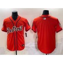 Detroit Tigers Blank Orange With Patch Vapor Premier Limited Stitched Jersey