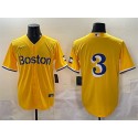 Boston Red Sox #3 Ceddanne Rafaela Gold City Connect Stitched Jersey