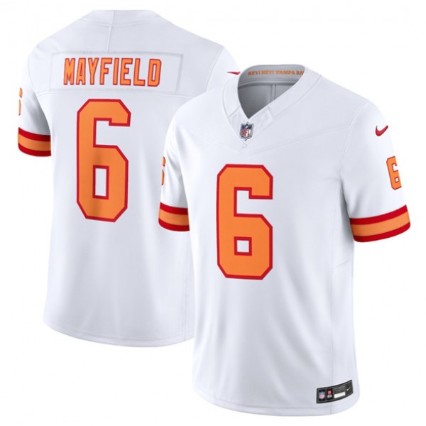 Tampa Bay Buccaneers #6 Baker Mayfield White 2025 F.U.S.E. Vapor Limited Stitched Jersey