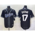 Los Angeles Dodgers #17 Shohei Ohtani Black Fashion Stitched Jersey