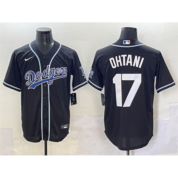 Los Angeles Dodgers #17 Shohei Ohtani Black Fashion Stitched Jersey