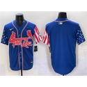 St. Louis Cardinals Blank Royal Independence Day Vapor Premier Limited Stitched Jersey