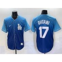 Los Angeles Dodgers #17 Shohei Ohtani Blue Stitched Jersey