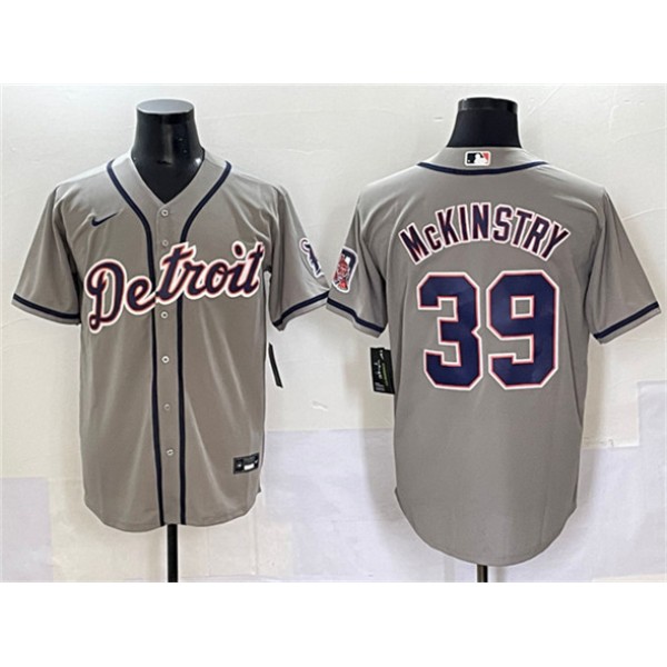 Detroit Tigers #39 Zach McKinstry Gray Cool Base Stitched Jersey