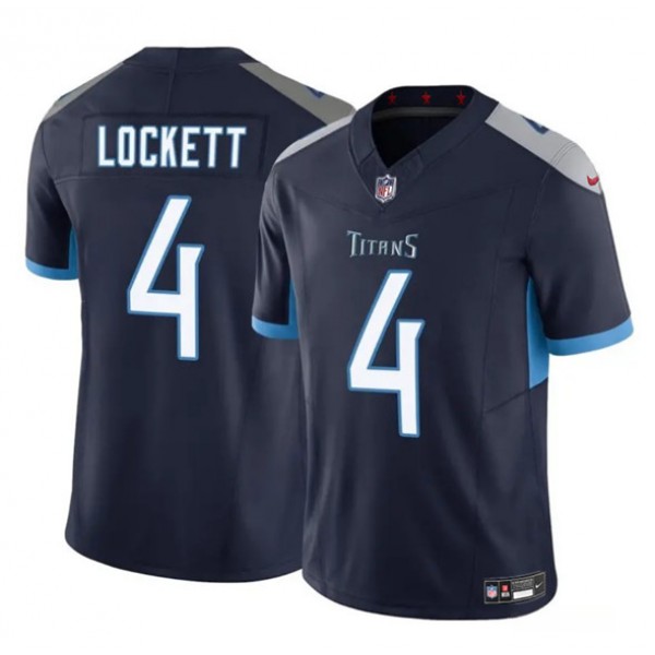 Tennessee Titans #4 Tyler Lockett Navy 2025 F.U.S.E. Vapor Limited Stitched Jersey