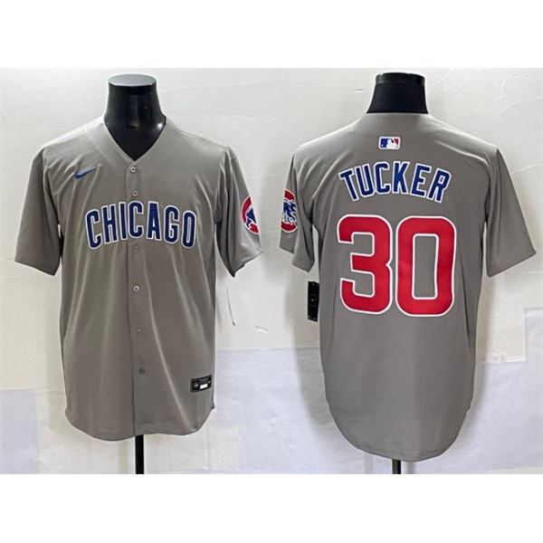 Chicago Cubs #30 Kyle Tucker Gray Limited Stitched Jersey