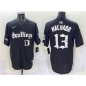San Diego Padres #13 Manny Machado Black Gothic Edition Vapor Limited Stitched Jersey