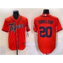 Detroit Tigers #20 Spencer Torkelson Orange With Patch Cool Base Stitched Jersey