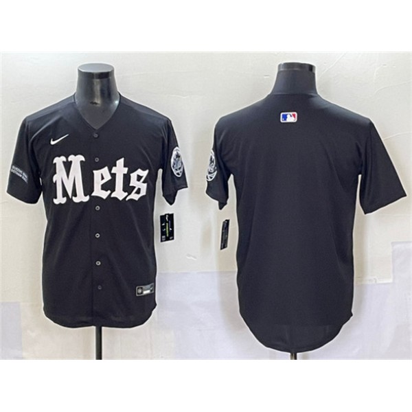 New York Mets Blank Black 'Gotham Gothic Edition' Vapor Premier Limited Stitched Jersey